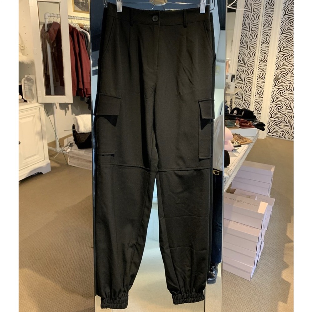 C’est Moi Black Cargo Pants